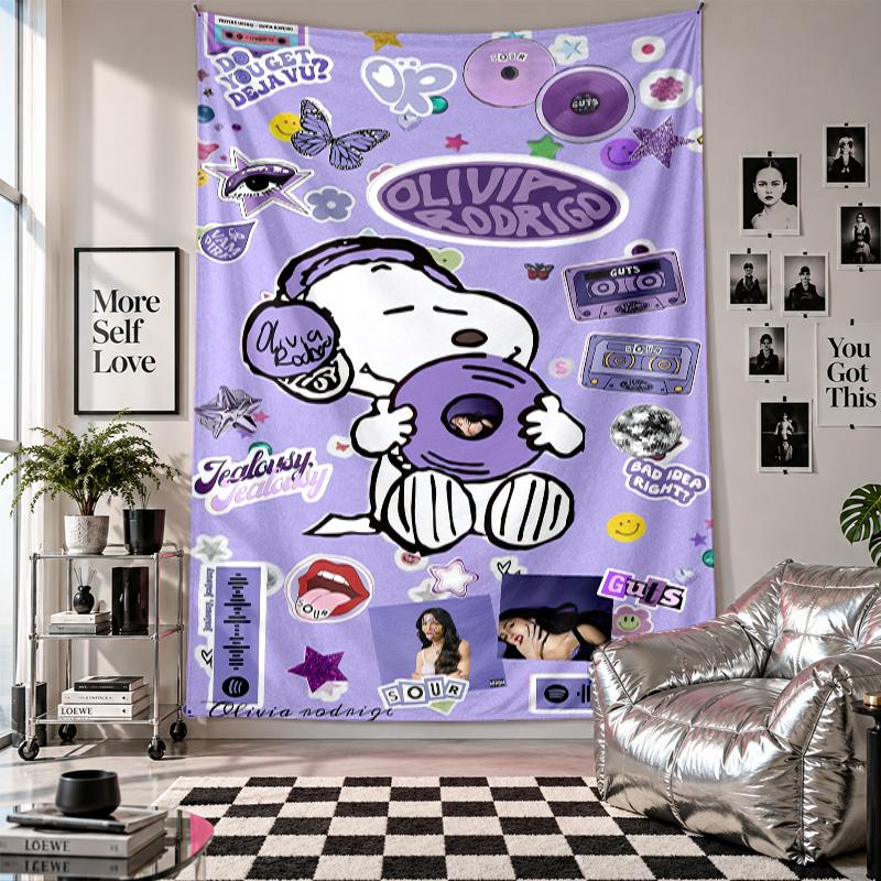 Wall TapestryOlivia Rodrigo Art Hanging Cloth Decorative Background Cover for Room Decoration