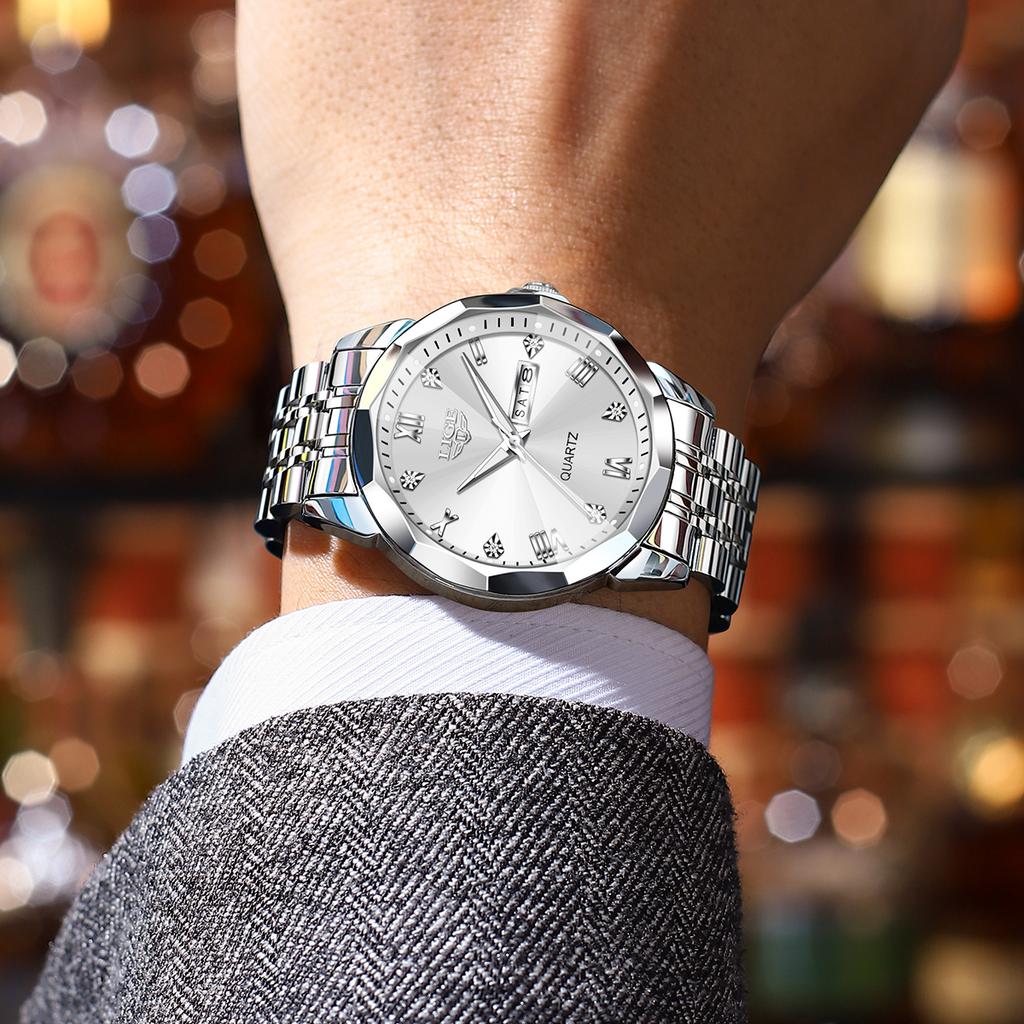 LEGE Men Watch Luxury Original Diving Series Men Quartz Watch Waterproof Luminous Calendar Sports Watch reloj hombre