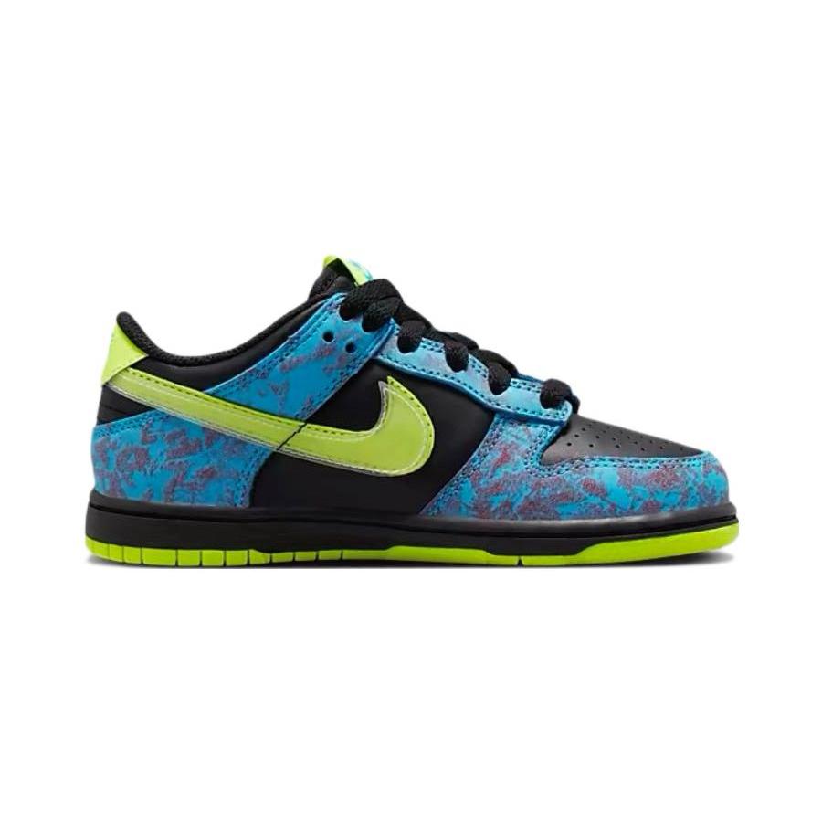 Nike Dunk Low SE PreSchool 'Let's Dance' (Unisex) Multi-Color / Black / Baltic Blue / Volt Kids' Skateboarding Shoes DV1695 900