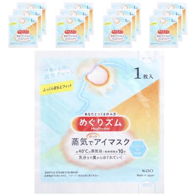 Kao, Gentle Steam Eye Mask, Menthol, 12 Sheets