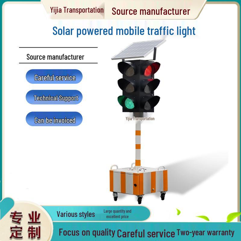 Solar-Powered Temporary Traffic Light for School Intersections and Construction Zones