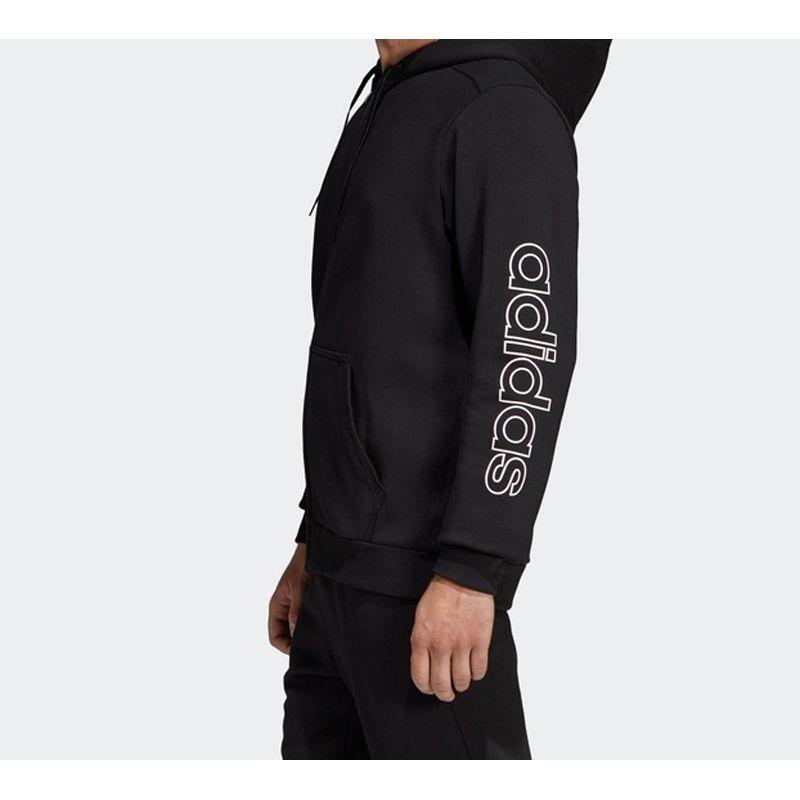 Adidas Originals Trefoil Sporty Knit Hooded Jacket Men Outerwear Black DU0364