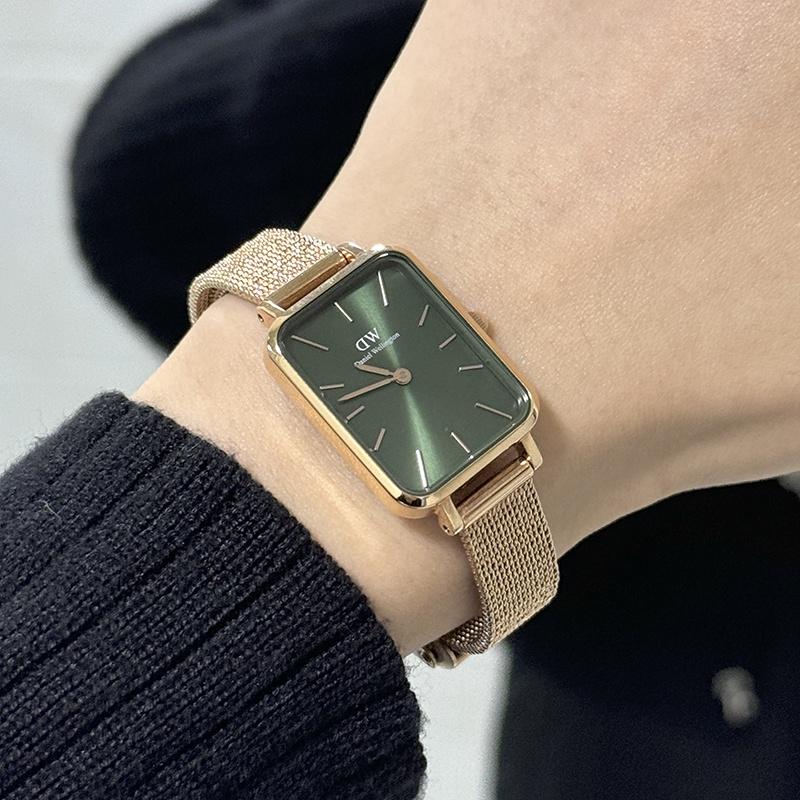 Daniel Wellington European and American watches for women, watches, quartz movement, stainless steel strap, 20*26mm, white dial, women's DW00100431