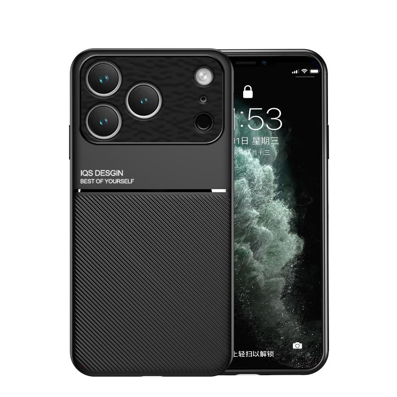 Luksusowe Miękkie Skórzane Etui na Telefon dla iPhone 17 Pro Max 17 Air 16e 14 15 16 plus 13 Mini Pokrowiec z Magnetycznym Uchwytem do Samochodu Capa Fundas