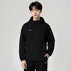 Li-Ning Giacca a vento tinta unita con logo, vestibilità larga, impermeabile, felpa sportiva casual da uomo, capospalla AFDVJ43-2