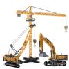 Engineering Diecast Crane Bulldozer Excavator Vehicle Construction Alloy+Plastic Tractor Inertial Model Toys for Children Boys