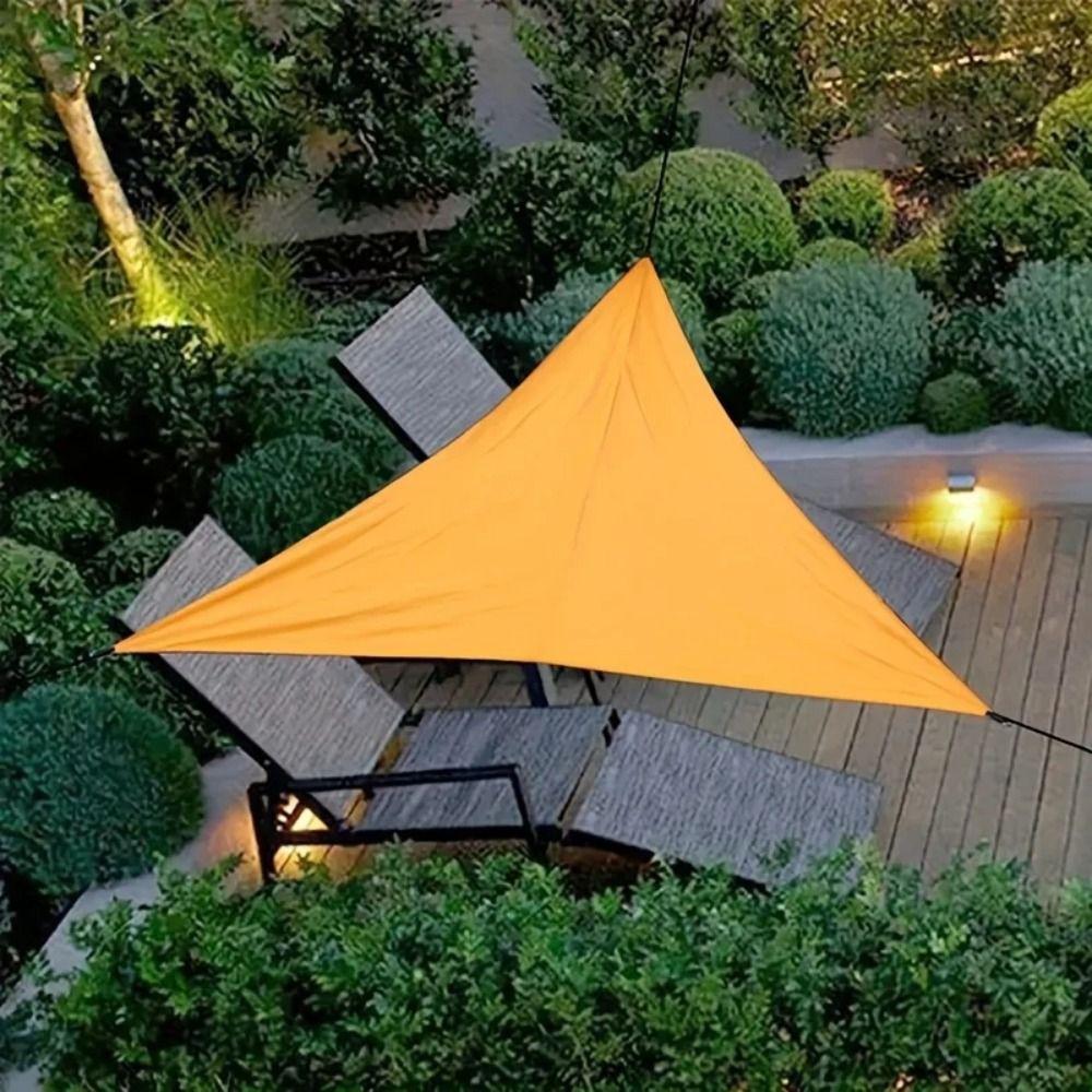 Triangle Triangle Sunshade With Ropes Outdoor Canopy Sun Protection Awning Shade Cloth  Pool Area