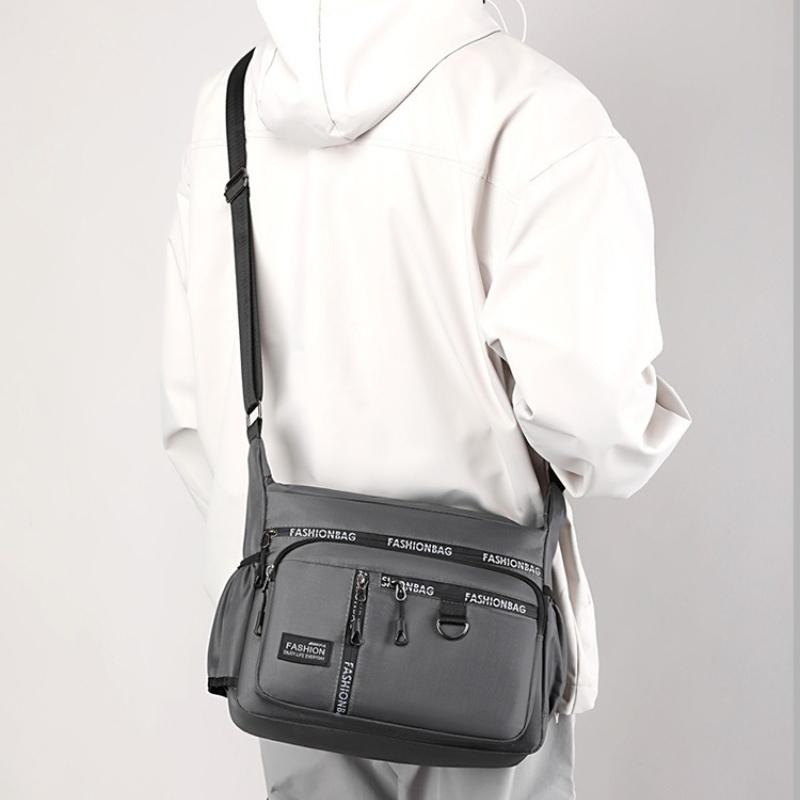 1Pc Large Capacity Men's Shoulder Bag Crossbody Bag Wear-resistant Waterproof Multi-pocket Shoulder Bag Business Bag Leisure Bag Waterproof