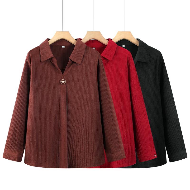 Plus Size 3XL-8XL Oversize Elegant Blouses for Women Tops Loose Long Sleeve Shirt Vintage Clothes