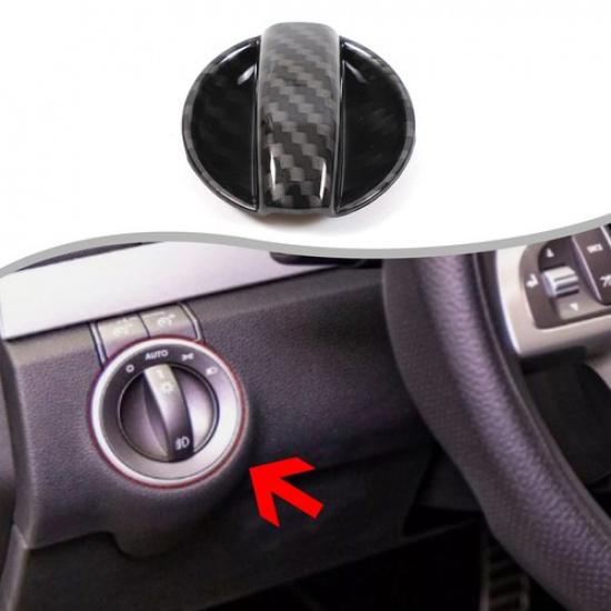 ABS Carbon Fiber Inner headlight switch button knob cover Trim For Pontiac G8