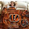Cincinnati Bengals Print Flannel Blanket High Quality Warm Comfortable Cover for All Seasons Perfect for Gifts Home Decor