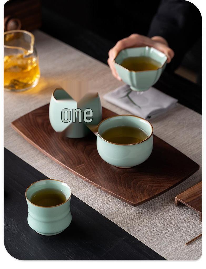 Sky Blue Ru Porcelain Gongfu Tea Master Cup - Personal Tea Tasting Set