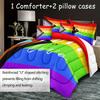 Rainbow Love is Love Bettwäsche-Set 3D-gedruckter Bettbezug mit Kissenbezug Twin Queen King Full Size Bettwäsche Schlafzimmerdeko