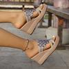 2026 Sommer Damen Keilsandalen Damen Keilabsatz Sandalen Leichte Diamant Sandalen