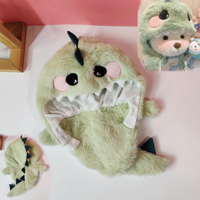 Medium Bear Outfit - Blue Pink Striped Carrot Overalls Set