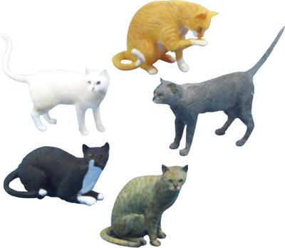 passion models Cats Approved by Cat Lovers Set Resin Unpainted Kit 1/35 5-piece P35T-023 (Animals)