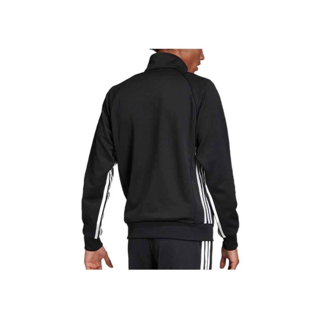 adidas Jaqueta com Gola Alta e Estampa do Logo Trefoil Originals Masculina Jaqueta Preta GK5903