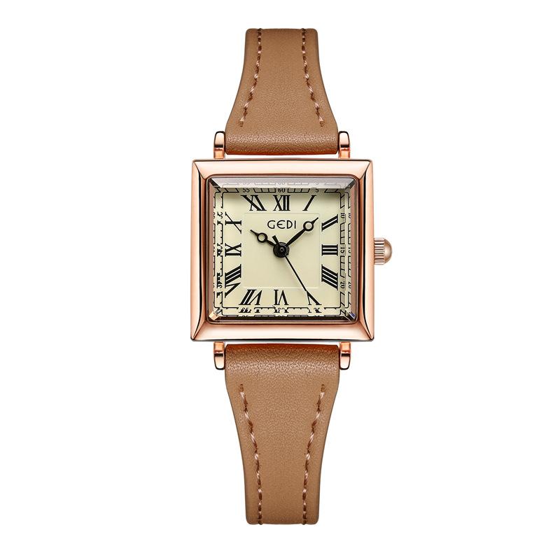 Creative Small Waist Belt Watch Student Small Square Disc Retro Watch Simple Quartz Ladies Watch