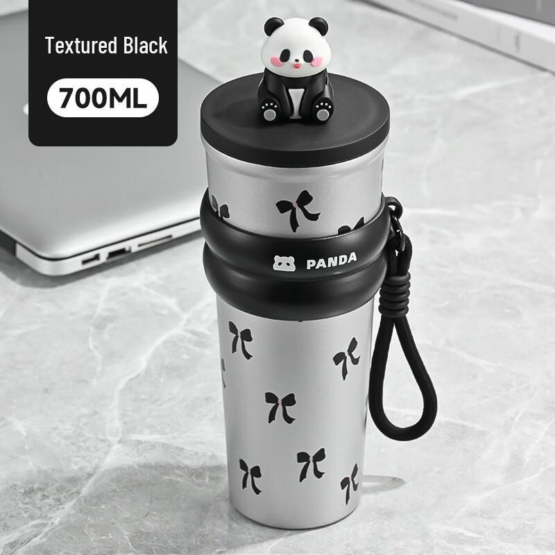 Large Capacity Cartoon Insulated Straw Tumbler