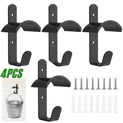 4Pcs Horse Bridle Rack Metal Wall Mounted Bridle Holder with Tubes and Screws Anti Rust Coating Bridle Hook Horse Barn Supplies