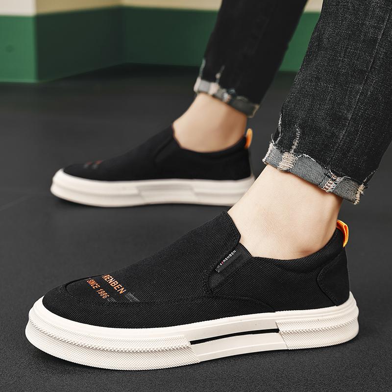 2025 Summer Men Breathable Casual Canvas Shoes Comfort Slip on Loafer Soft Penny for Men Lightweight Driving Boat Shoes Loafers