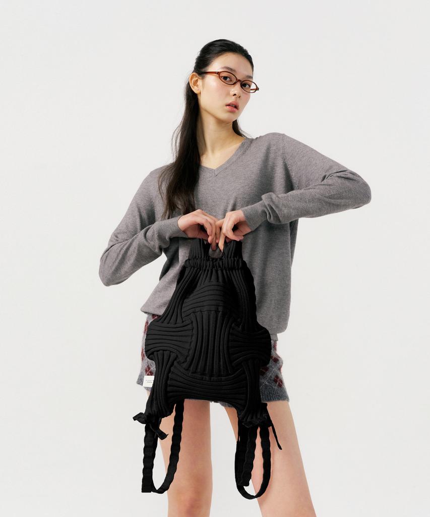 Pleatsmama New Bow Backpack Black