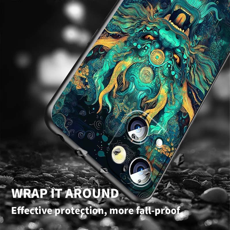 Anime Dragon Design For Apple iPhone 17 16 16E 15 14 13 12 11 Pro Max Plus Black Soft Silicone Phone Case