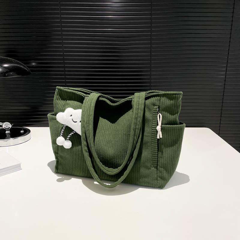 Trendy Versatile Canvas Tote Bag For Women In Solid Colors Perfect For Daily Use