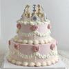 Modello di Torta Simulazione Schiuma di Silicone a Doppio Strato, Campione per Vetrine di Torte di Compleanno Finte da 6/8 pollici, Decorazione per Tavolo dei Dolci