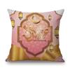 Pink Islamic Eid Mubarak Ramadan Arabic Decoration Cotton Linen Sofa Throw Pillow Case Moslem Muslim Art Car Cushion Cover Case
