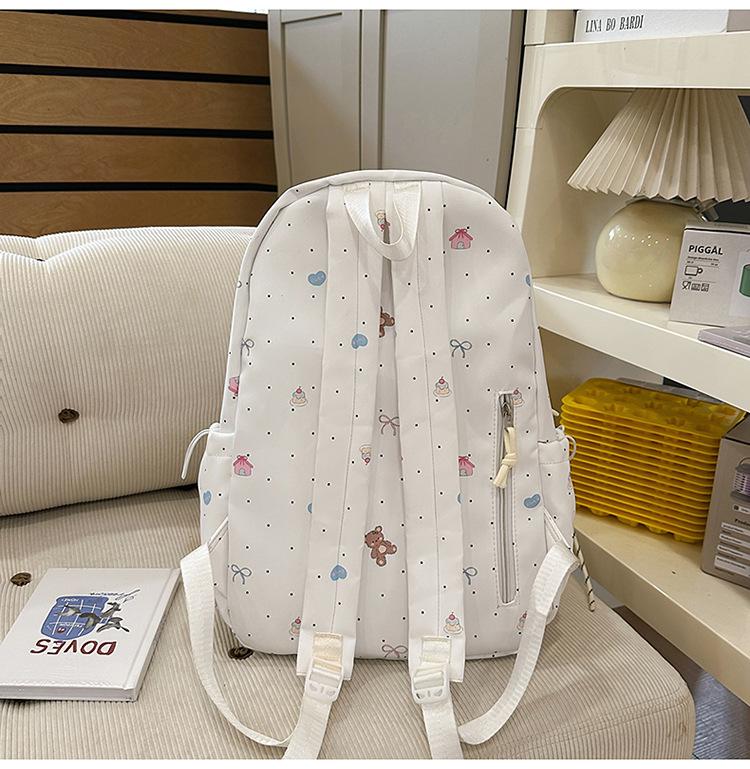 Sweet Girl Double Shoulder Backpack for Students - Cute, Large Capacity, Niche Design