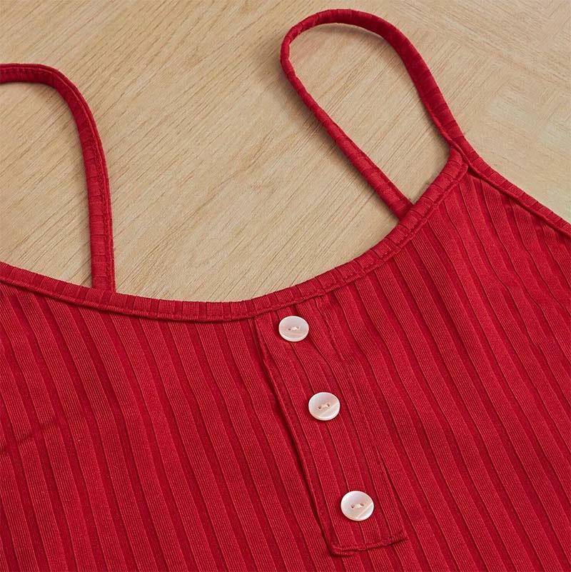 Cross-Border Love Ribbed Camisole Pajama Set - Casual Short & Long Pants for Women