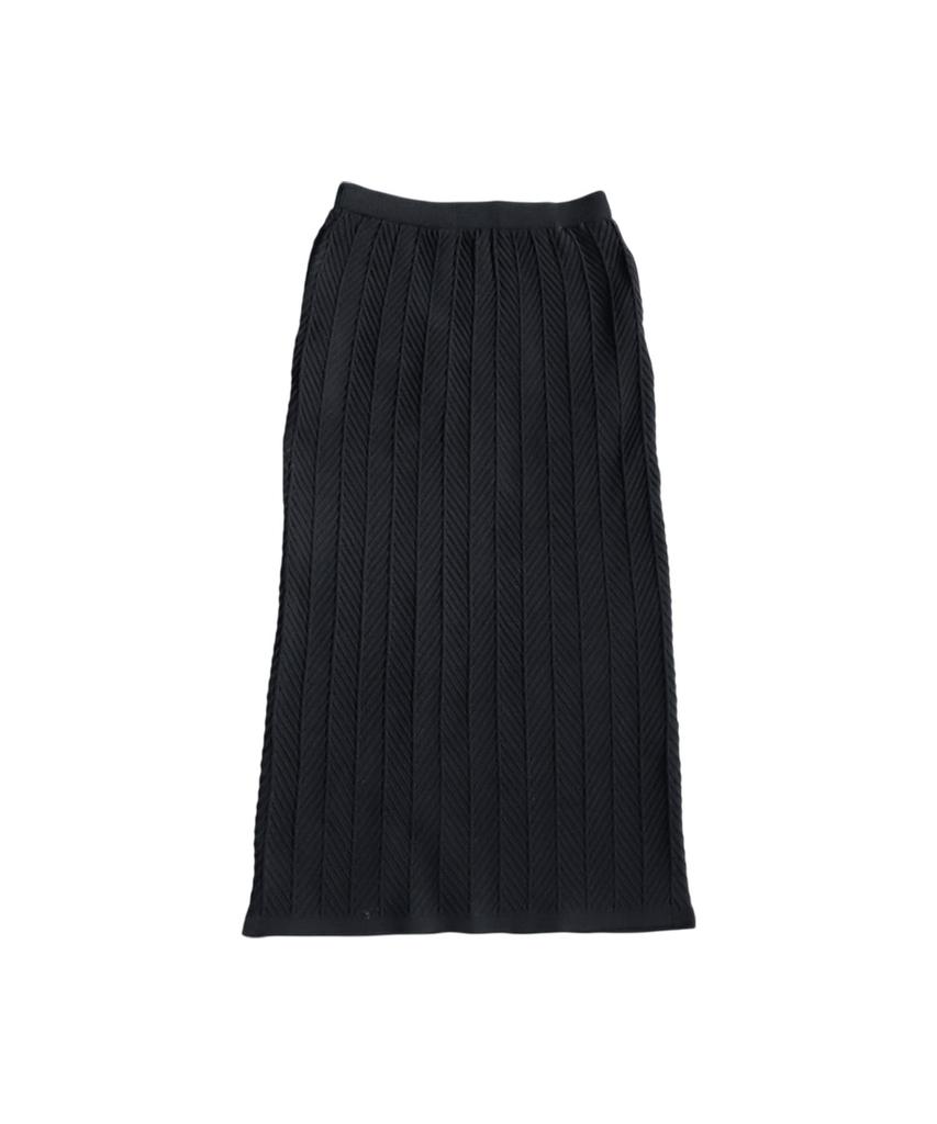 Antiqua Knit Regular Size Women's Skirt, Long, (S-L), 05, Black, PN-00532
