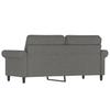 2 Seater Sofa Dark Grey 140 cm Fabric
