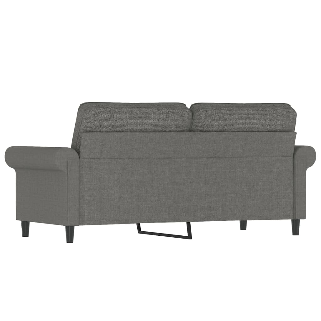 2 Seater Sofa Dark Grey 140 cm Fabric