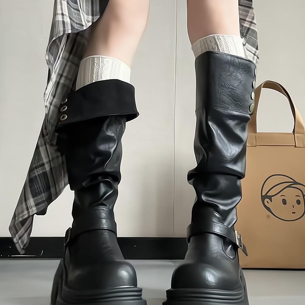 American Spice Girls Platform Boots Women's 2025 Summer New Versatile Skinny Absolutely Knight Boots