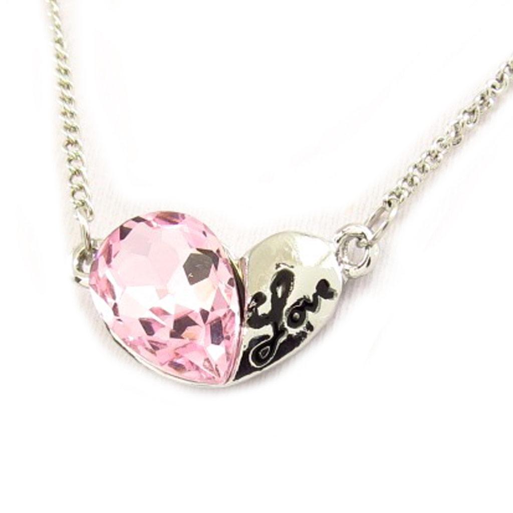 Les Trésors De Lily [K7017] - Designer-Schmuckset 'Love' rosa (2 Teile)