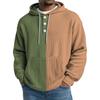 Men's  Leisure  Loose  Three  Clicks  Color  Clashing  Hooded  Hood  Hoodie