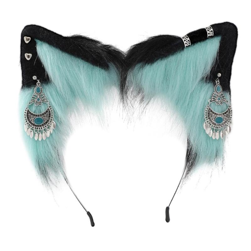 Sexy Foxes Bunny Ear Headband Lolita Cosplay Beast Ears Hair Hoop Anime Cosplay Props Furry Masquerade Party Costume Hairband