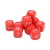20PCS 6 Sided Number Dice Plastic 16mm Round Corner Polyhedral Dice Set for Numeral Teaching Board Games Red