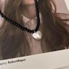 Elegant Faux Pearls Necklace Elegant  Lovely Heart Pendant Neckchain