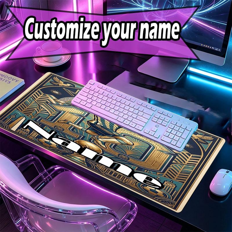 Custom Name Personalized Leo Messi Pattern Mousepad, Laptop PC Desk Mat, Decorative Desk Mat for Home Keyboard Pad Gift