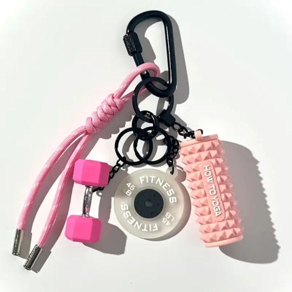 Water Cups Barbell Plates Keychain Dopamine Fitness Series Pendant Bodybuilder