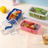 700ML Kids Bento Lunch Box Leak-proof Snack Box Cartoon BPA-Free Easy Carry Children Meal Prep Container with for School And Outdoor Adventures