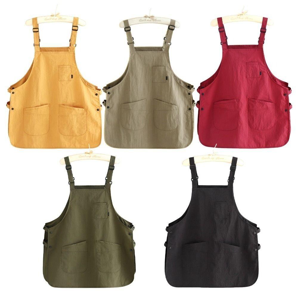 New Japanese Style Catering Workwear Apron Stain Resistant Waterproof Working Overalls Household Painting Aprons for Cafe Barber