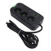 Prelungitor European 3 Prize 4 USB 1 Port Tip C Montabil pe Perete Extensor Priză Electrică cu 2m