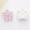 14K Gold-Plated Copper Zircon Five-Petal Flower Spacer Beads for DIY Crystal Bracelet Jewelry