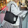 Wind waterproof PU leather large capacity tote bag men's leisure commuter travel handbag fashion shoulder bag women
