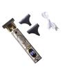 T9 LCD Electric Hair Clipper | Retro Engraving, Oil Head, Professional Home Use