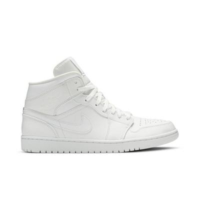 Air Air Jordan 1 Mid 'Triple White' 554724-129 Men's Shoes
